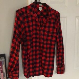 J Crew long sleeve half button up